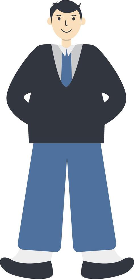 Business Character Illustration Isolated on White Background. vector