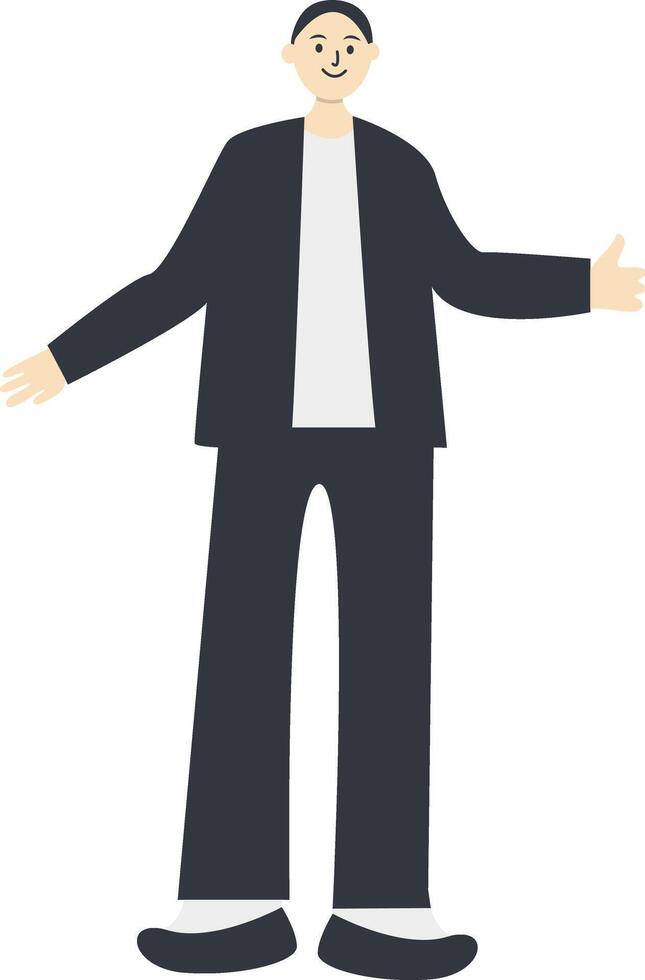 Business Character Illustration with Cartoon Design vector
