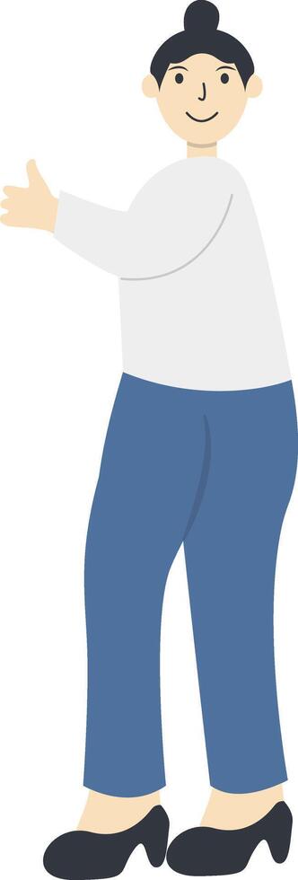 Business Character Illustration on White Background. vector