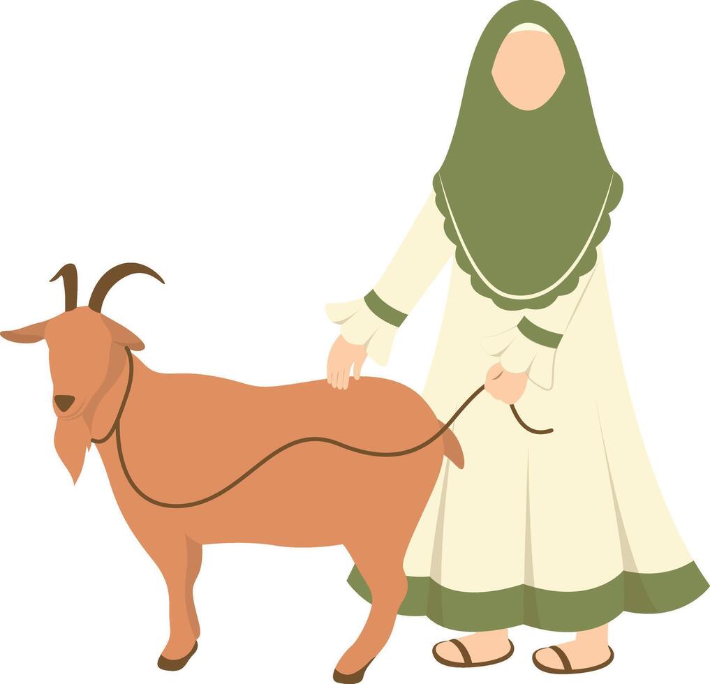 Eid Al Adha Character in Cartoon Concept vector