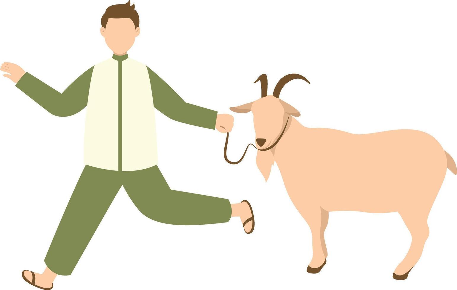 Eid Al Adha Character with Cartoon Style vector