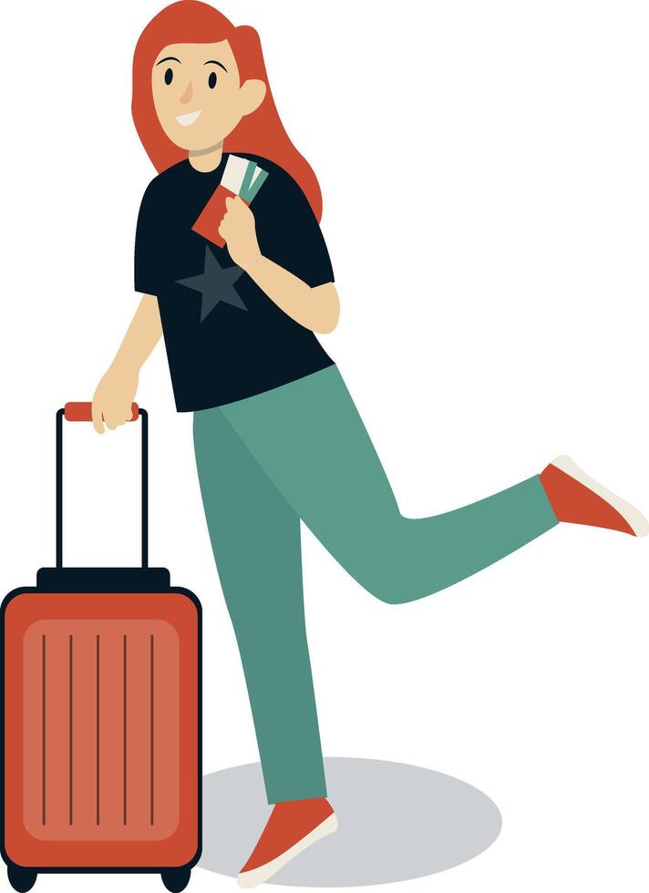 Cute Traveler Character vector