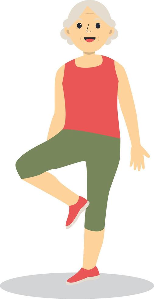 Old People Sport Activities in Flat Design vector