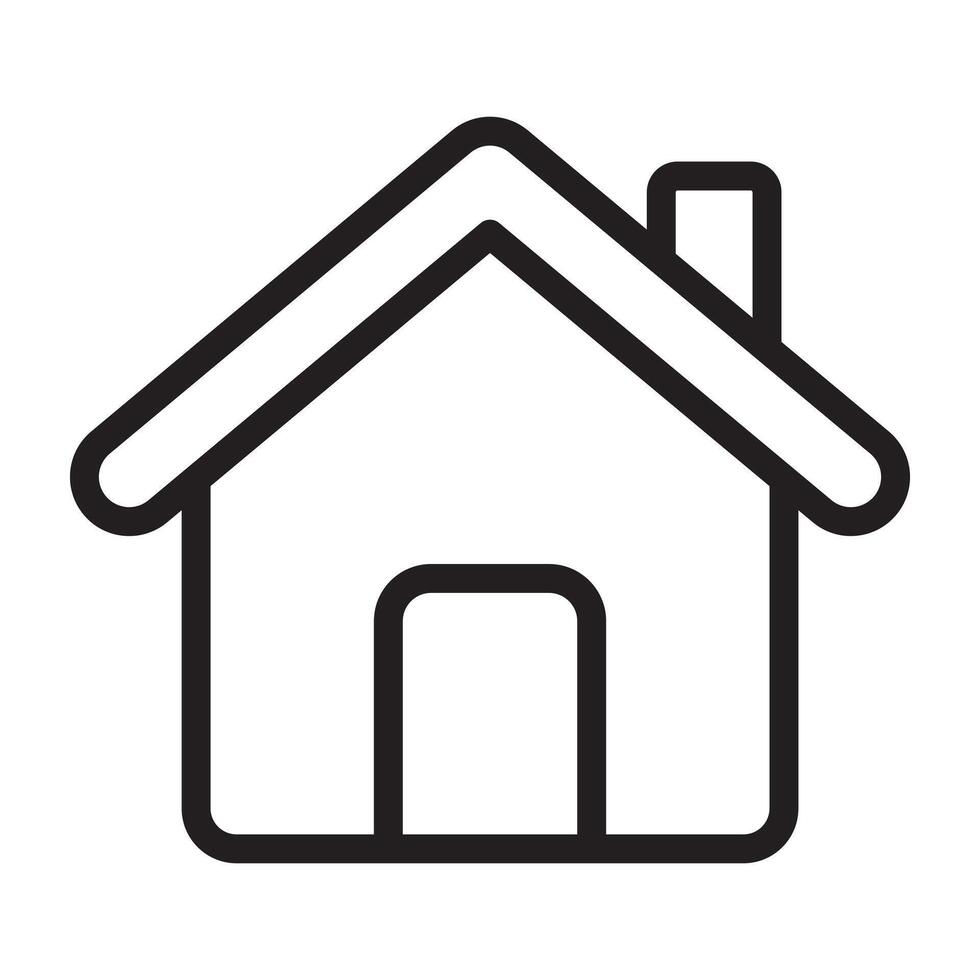 House icon, home and residential symbol, black and white illustration isolated on white background vector