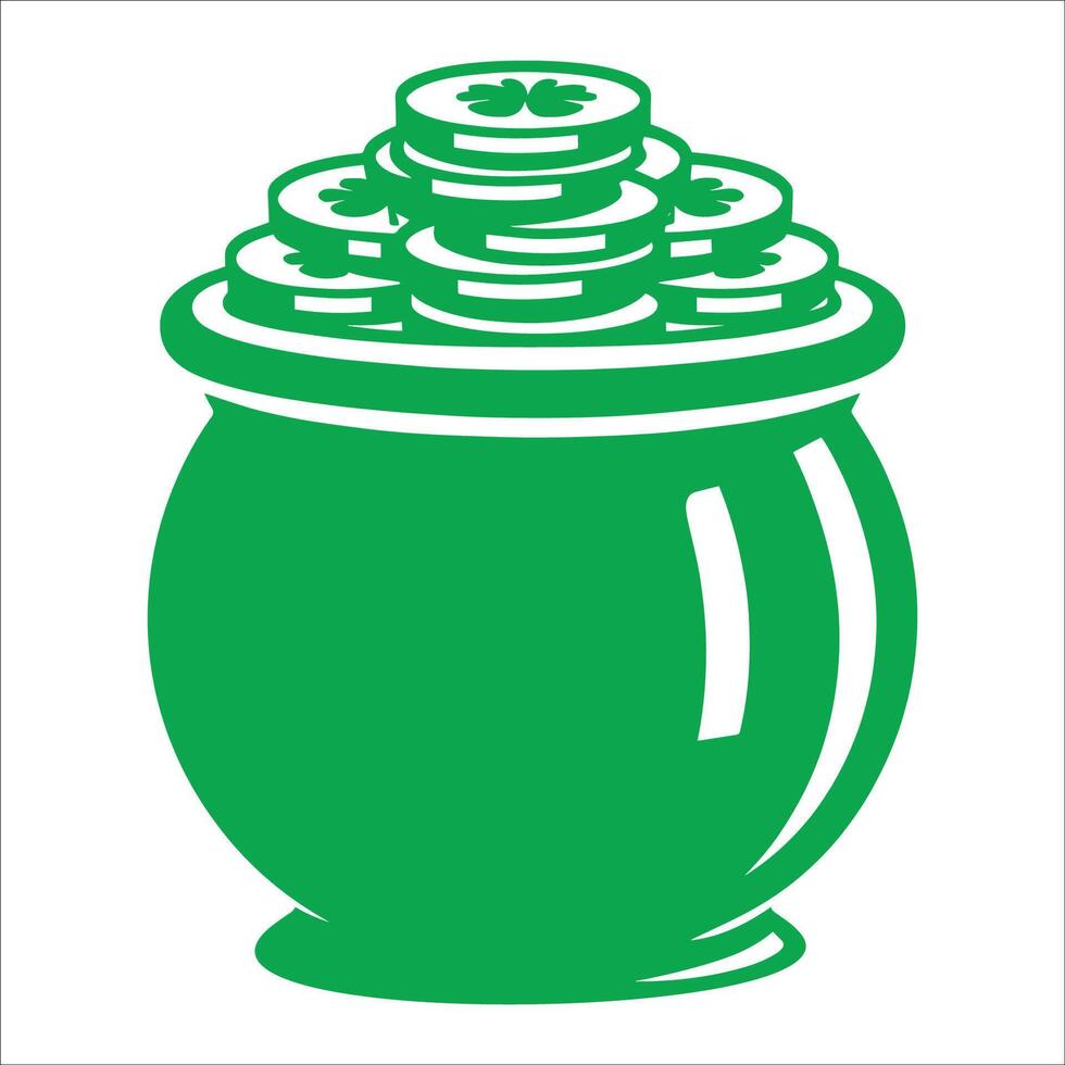 Pot of gold icon vector