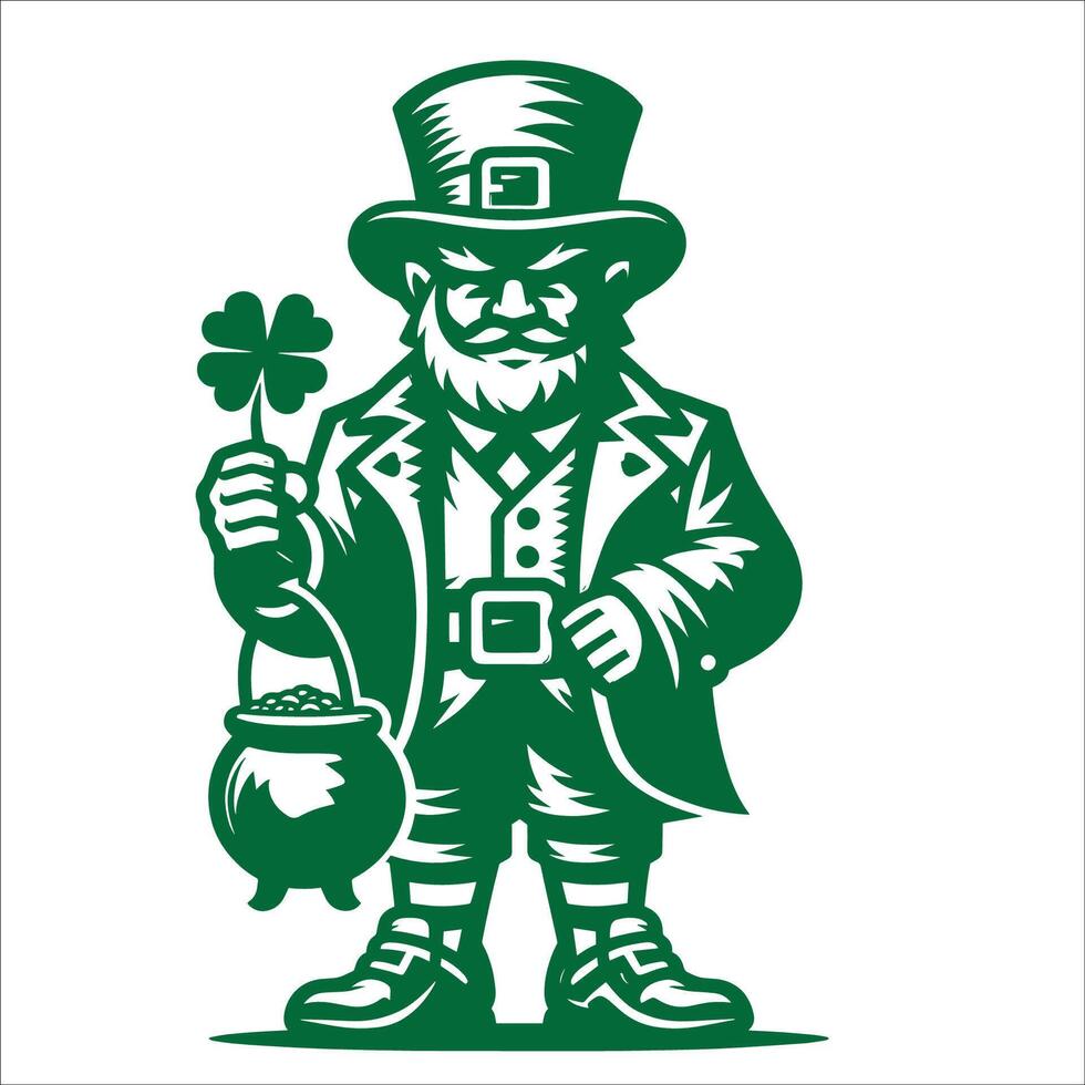 St patrick's day leprechaun vector