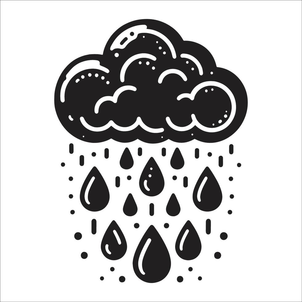 Rain cloud icon rain cloud icon illustration vector