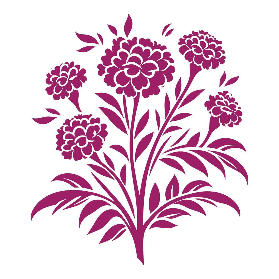 A purple flower on a white background vector