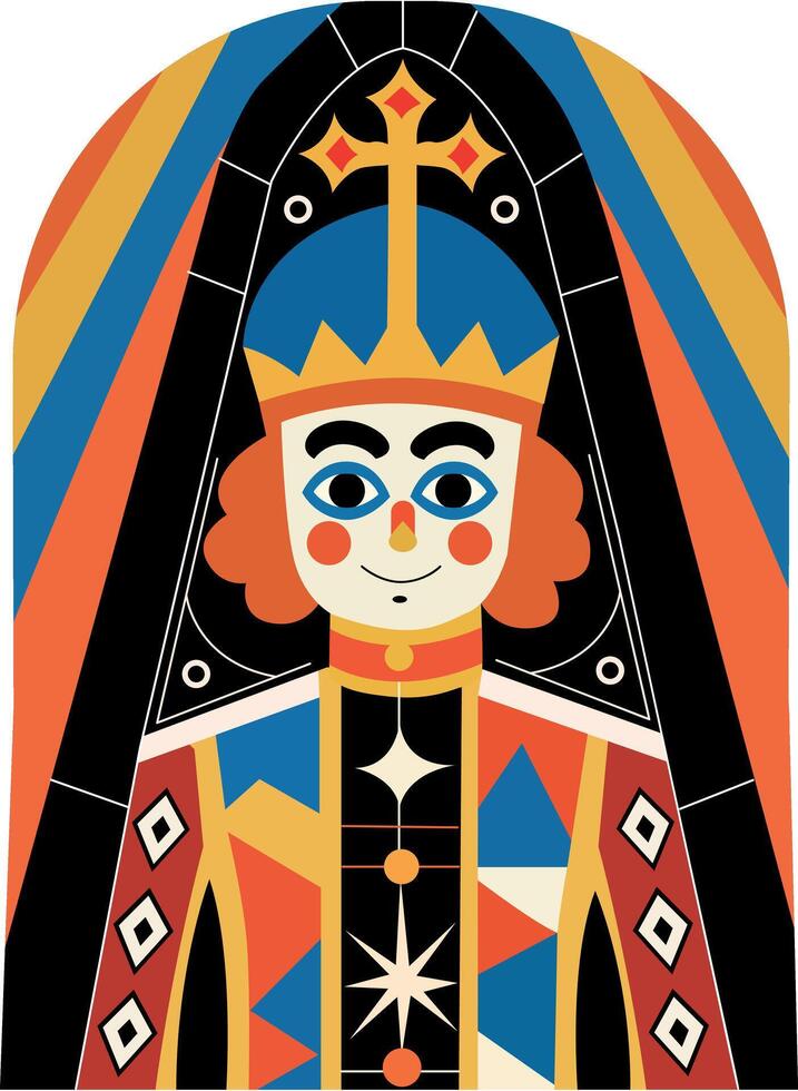 Royal man illustration in flat style vector