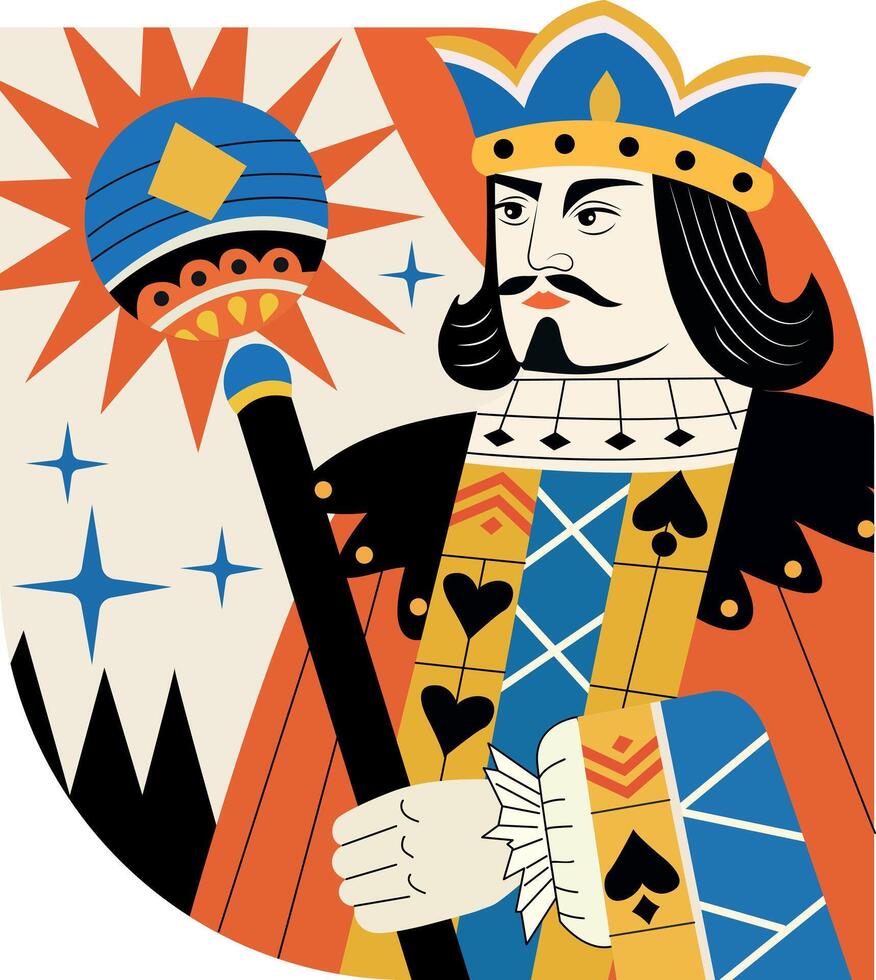 King sovereignty illustration in flat style vector