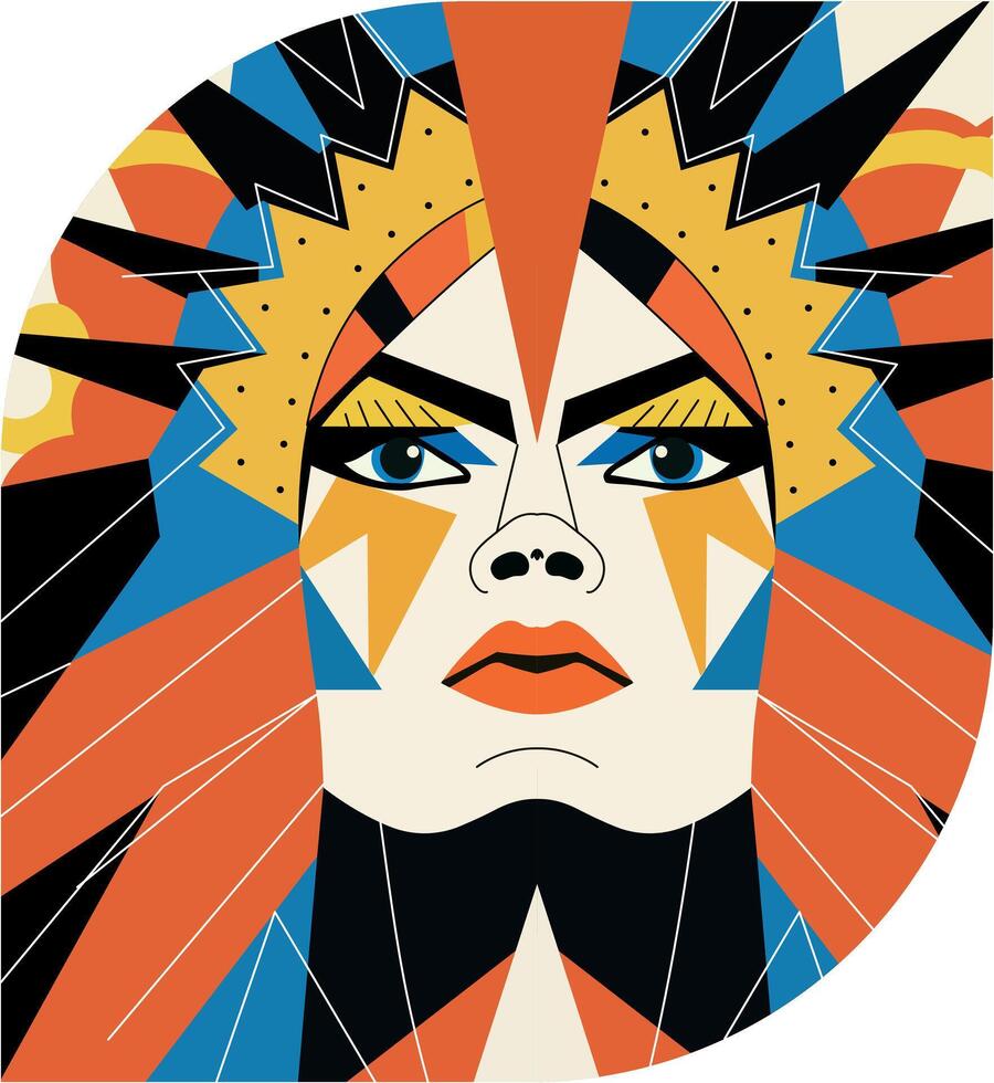 A flat illustration of poker character vector