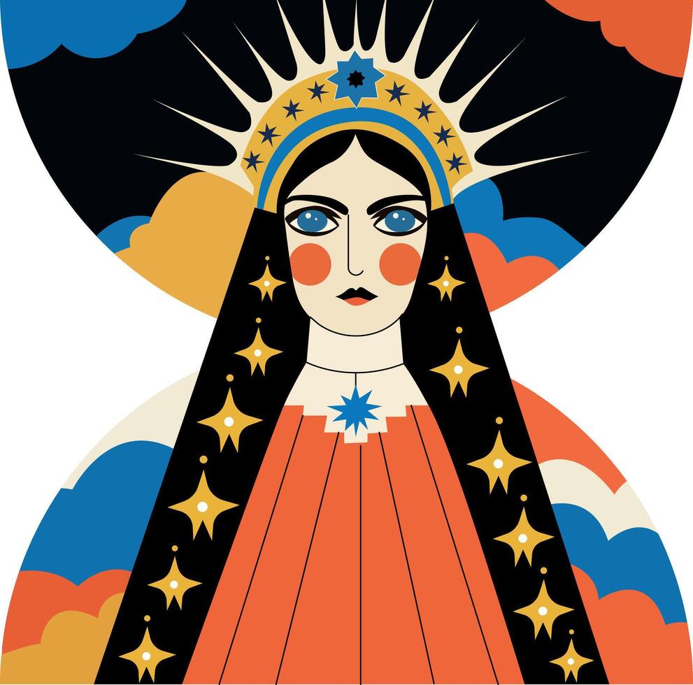 A flat illustration of poker portrait vector