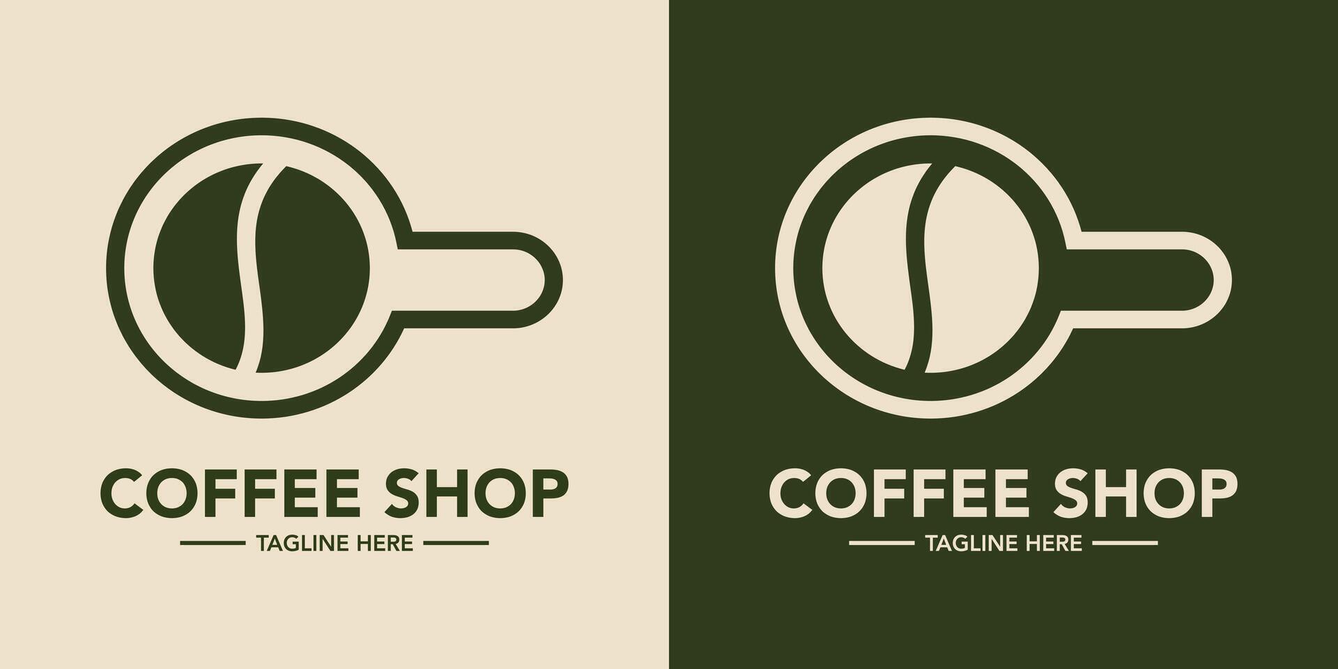 Coffee shop logo design icon vector