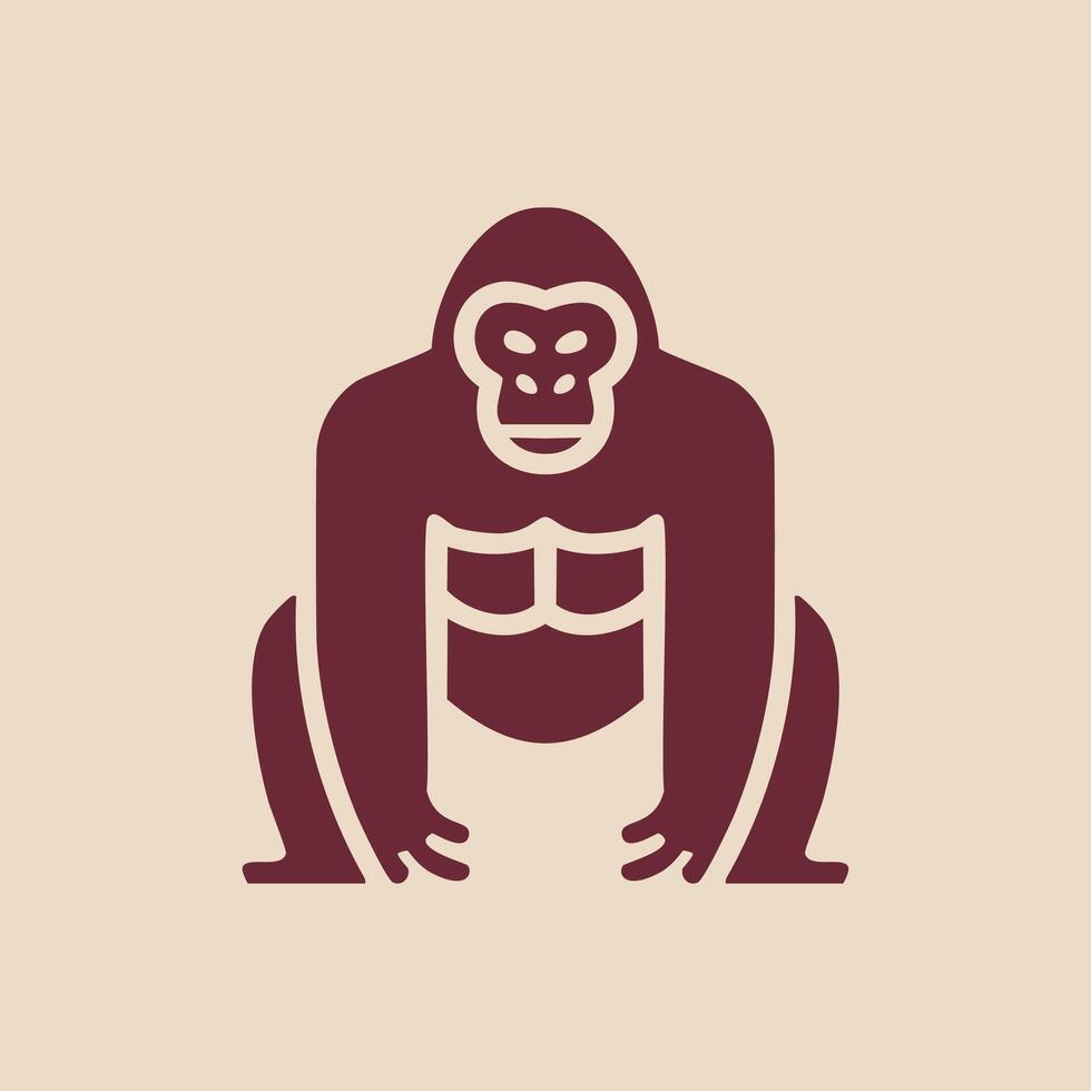 Gorilla icon illustration silhouette vector