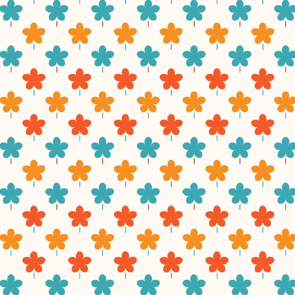 A colorful pattern with four leaf clovers vector