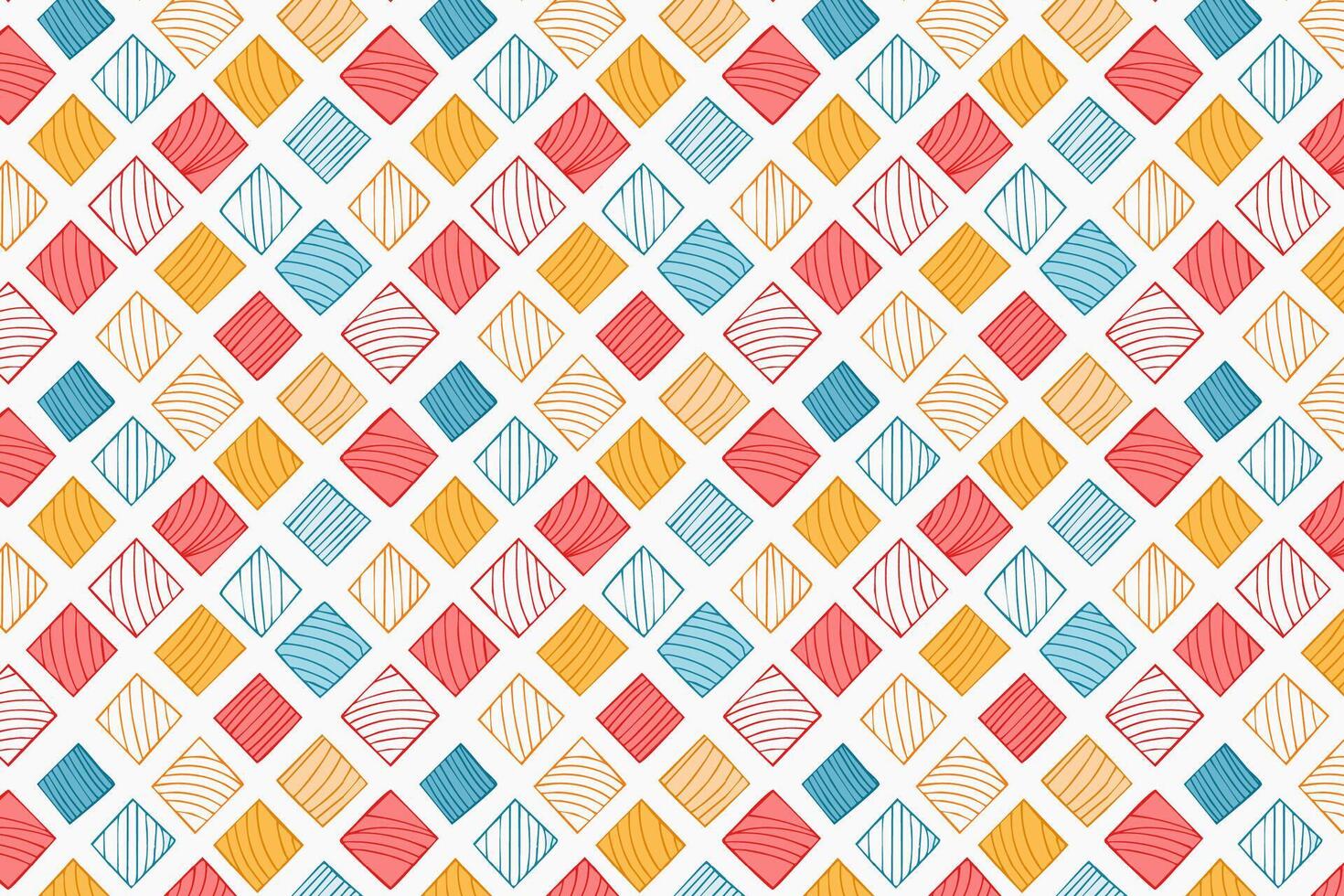 A colorful pattern with diamonds and triangles vector