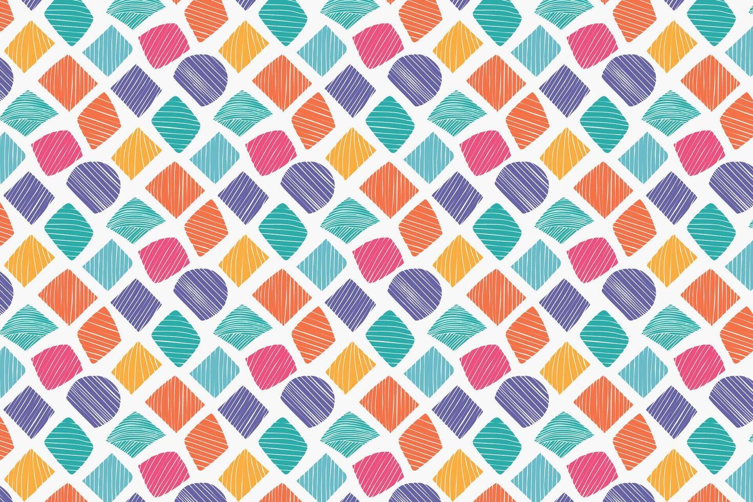 A colorful pattern with geometric shapes vector