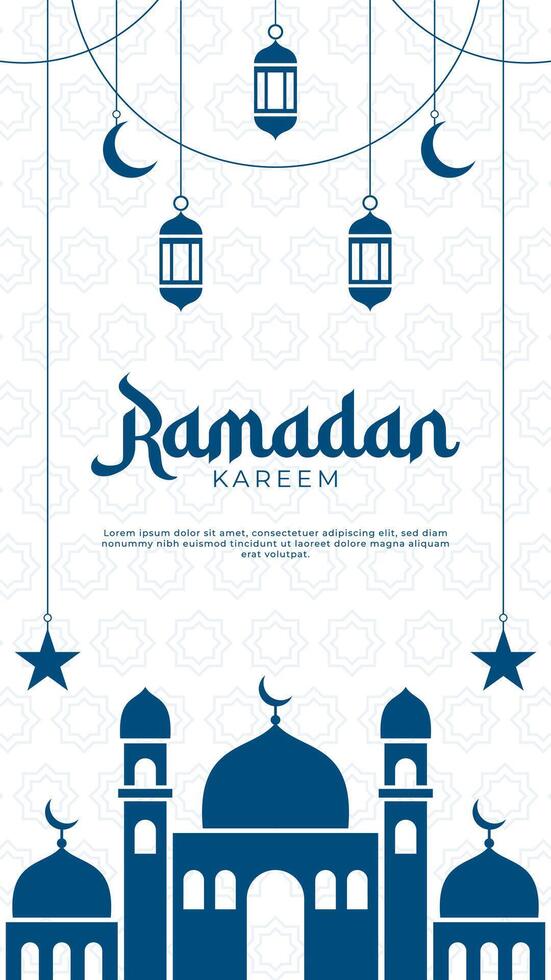 Ramadan Kareem flat design background clip art vector