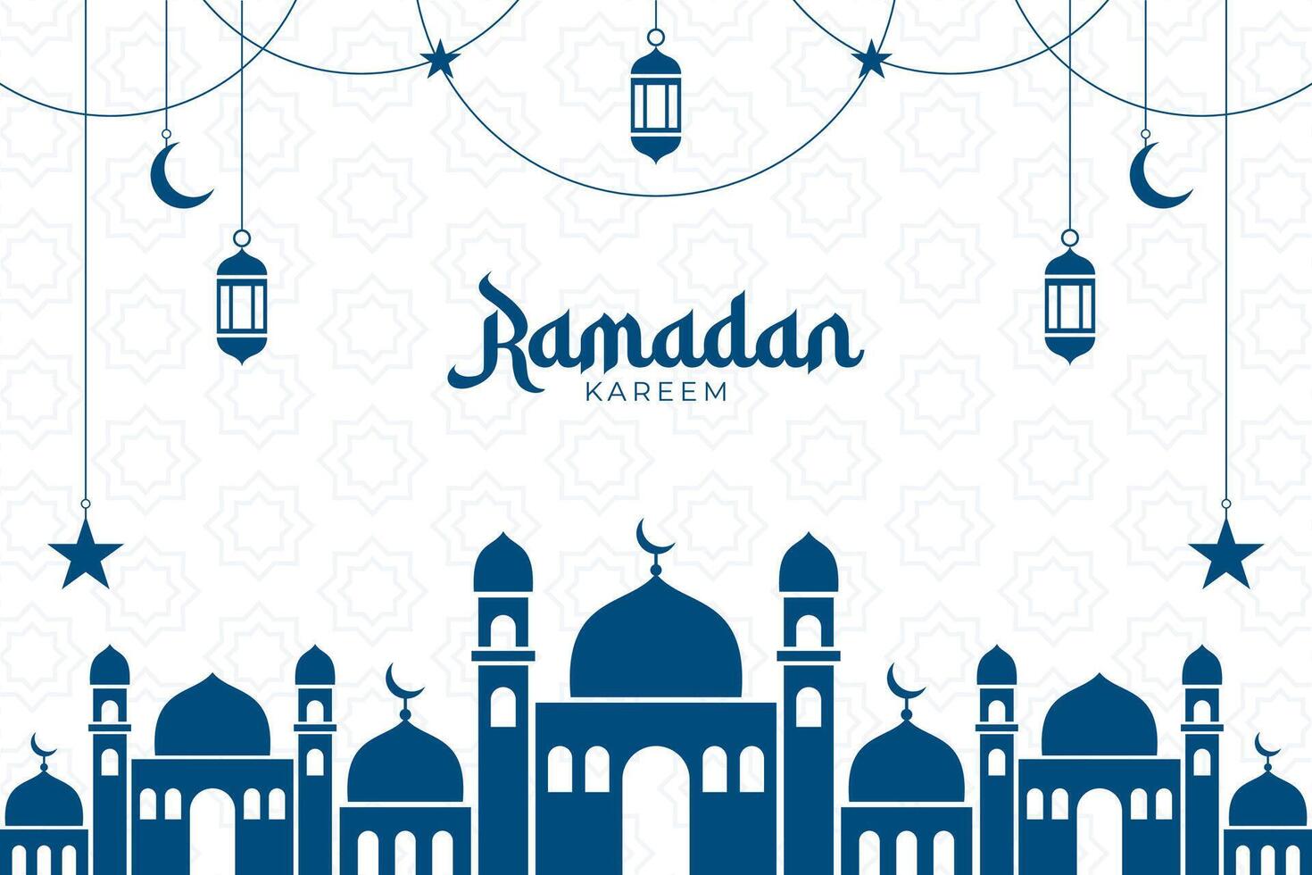 Ramadan kareem flat design background celebration vector
