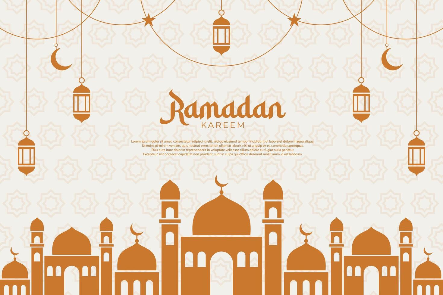 Ramadan celebration flat design illustration vector