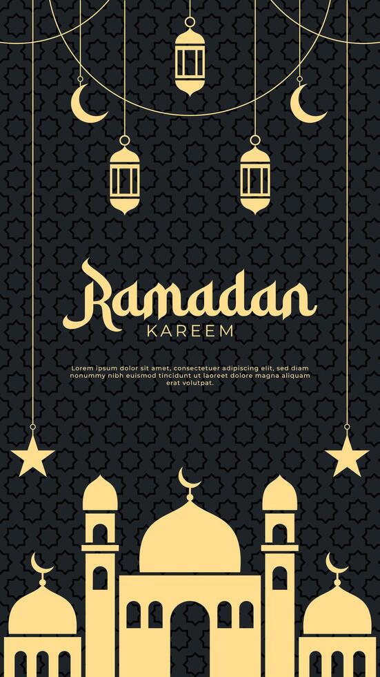 Ramadan celebration flat design background decoration vector