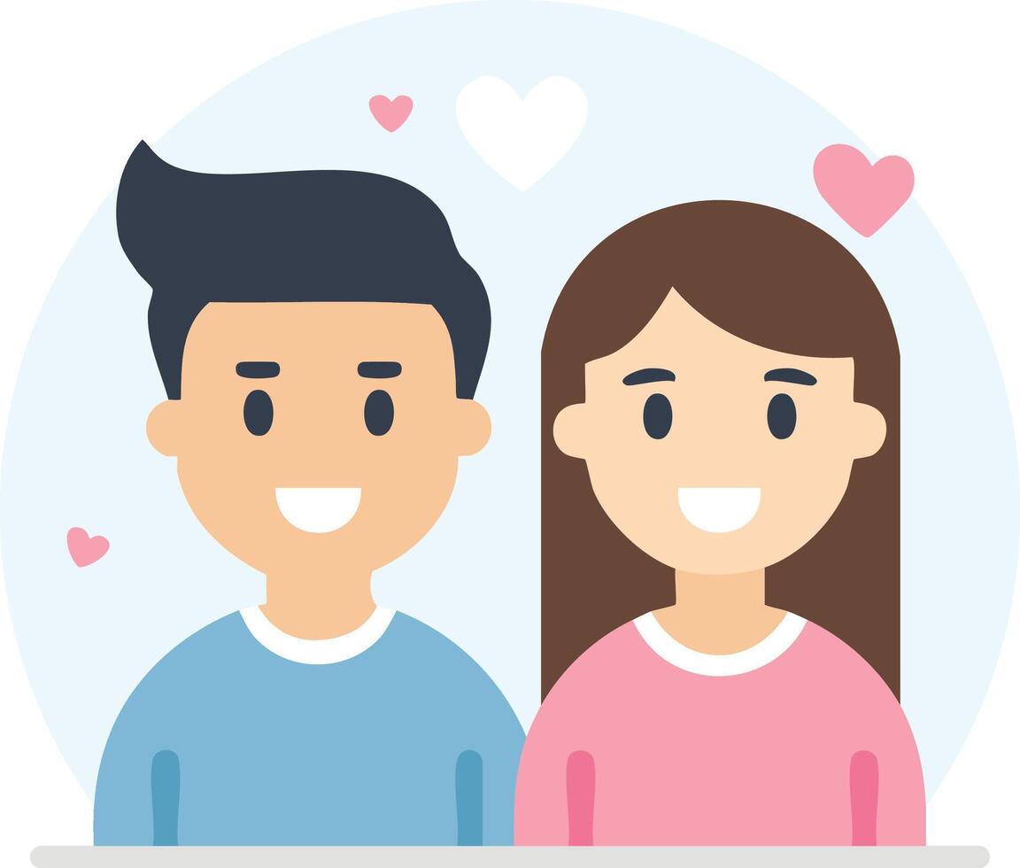 Couple in love, illustration vector