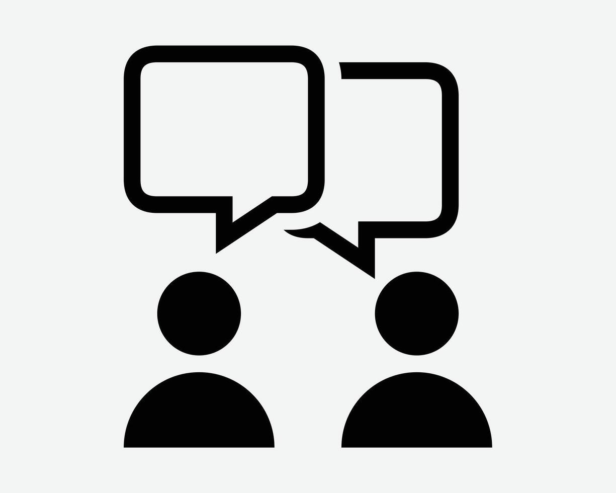 Discussion Dialogue Conversation Talking Discuss Debate Feedback Talk Speech Chatting Chat Shape Outline Line Symbol Sign Artwork Illustration vector