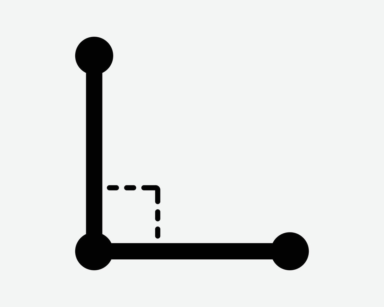 90 Degree Right Angle Corner Geometry Ninety Degrees Graph Scale Shape Icon Black White Symbol Sign Graphic Illustration vector