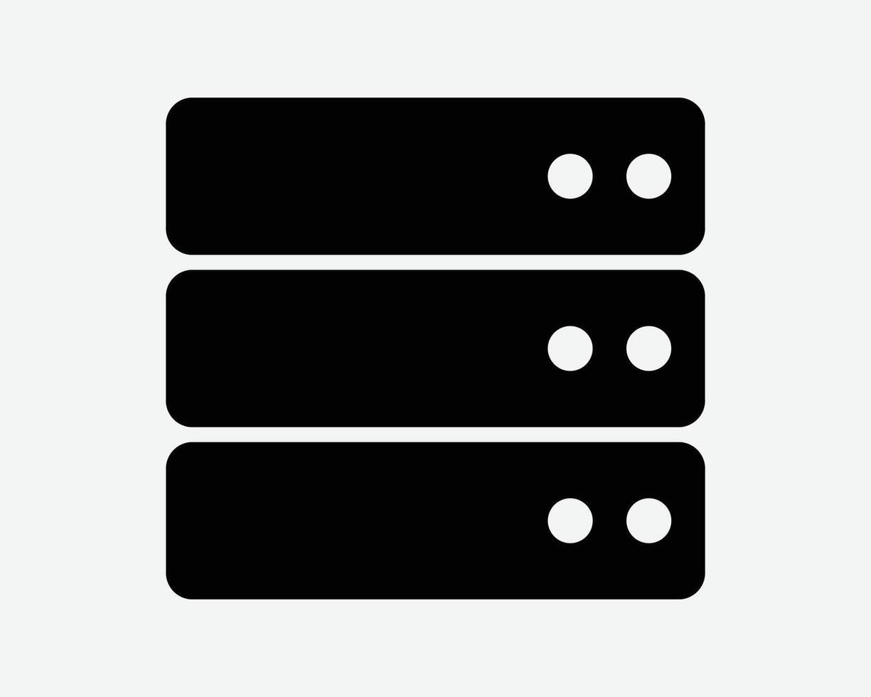 Hard Disk Server Data Center Storage Archive Memory Stick CPU Computer Technology Tech Black White Icon Sign Symbol Graphic Illustration vector