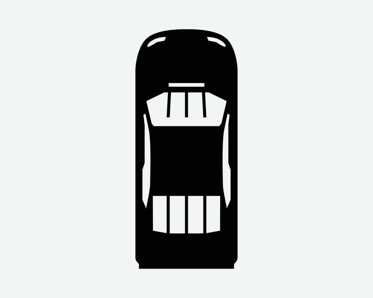 Car Top View Sedan Sportscar Race Racing Motorsport On Top Above Vehicle Automobile Shape Outline Icon Black White Symbol Sign Graphic Illustration vector
