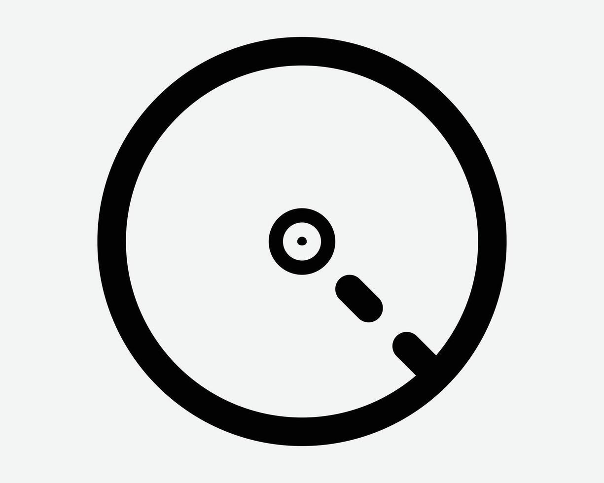 Radar Scan Scanner Round Circle Shape Outline Scanning Search Technology Tech Compliment Icon Black White Symbol Sign Graphic Illustration vector