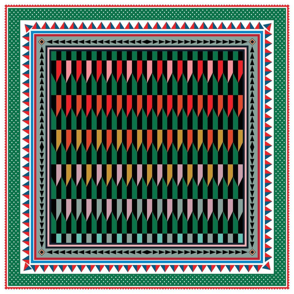 seamless geometric print pattern, Colorful pattern of interlocking diamond shapes in a tessellated design, A vibrant pattern featuring diagonal lines in various colors, creating a dynamic an vector