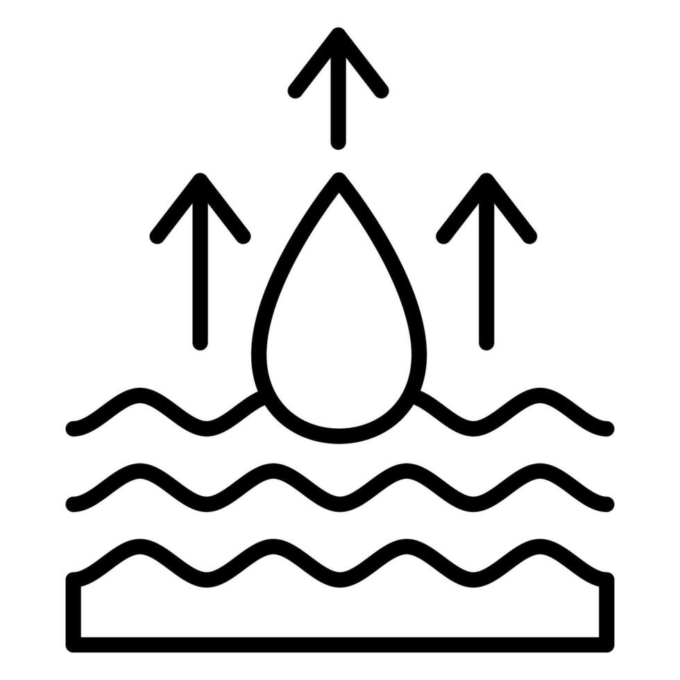 water cycle condensation outline icon vector