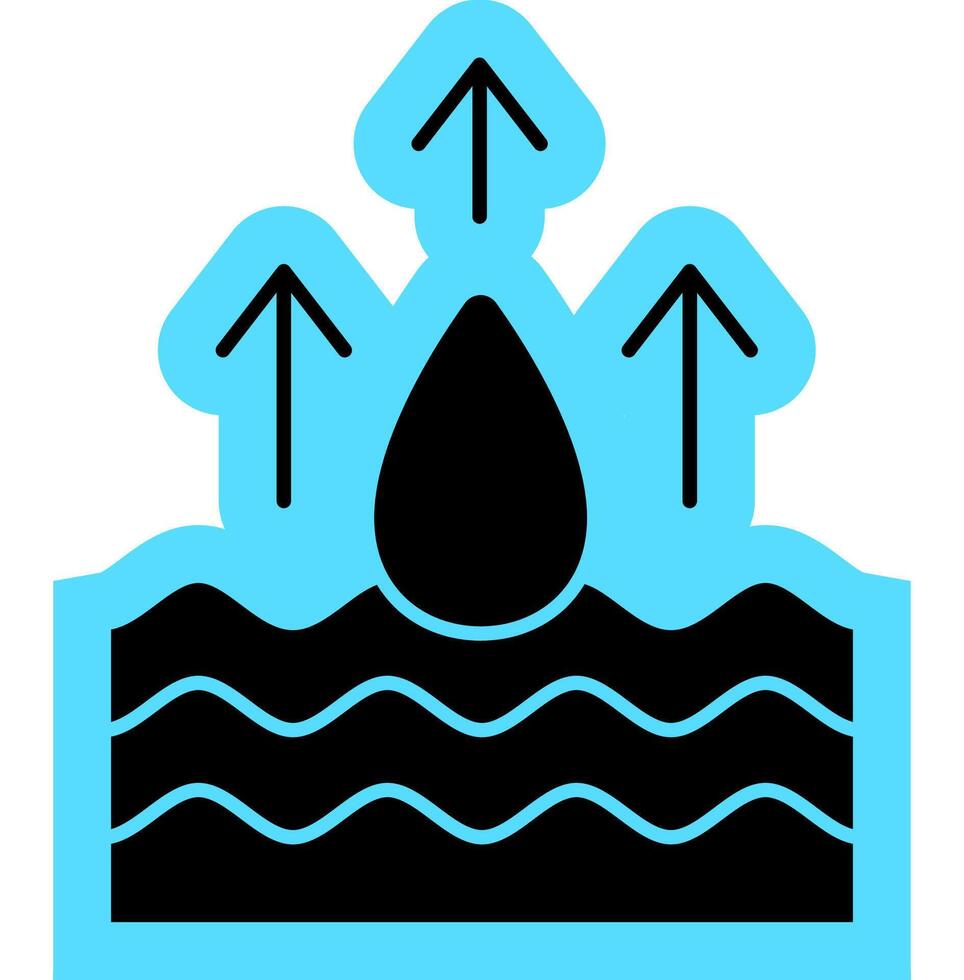 water cycle condensation solid colour icon vector