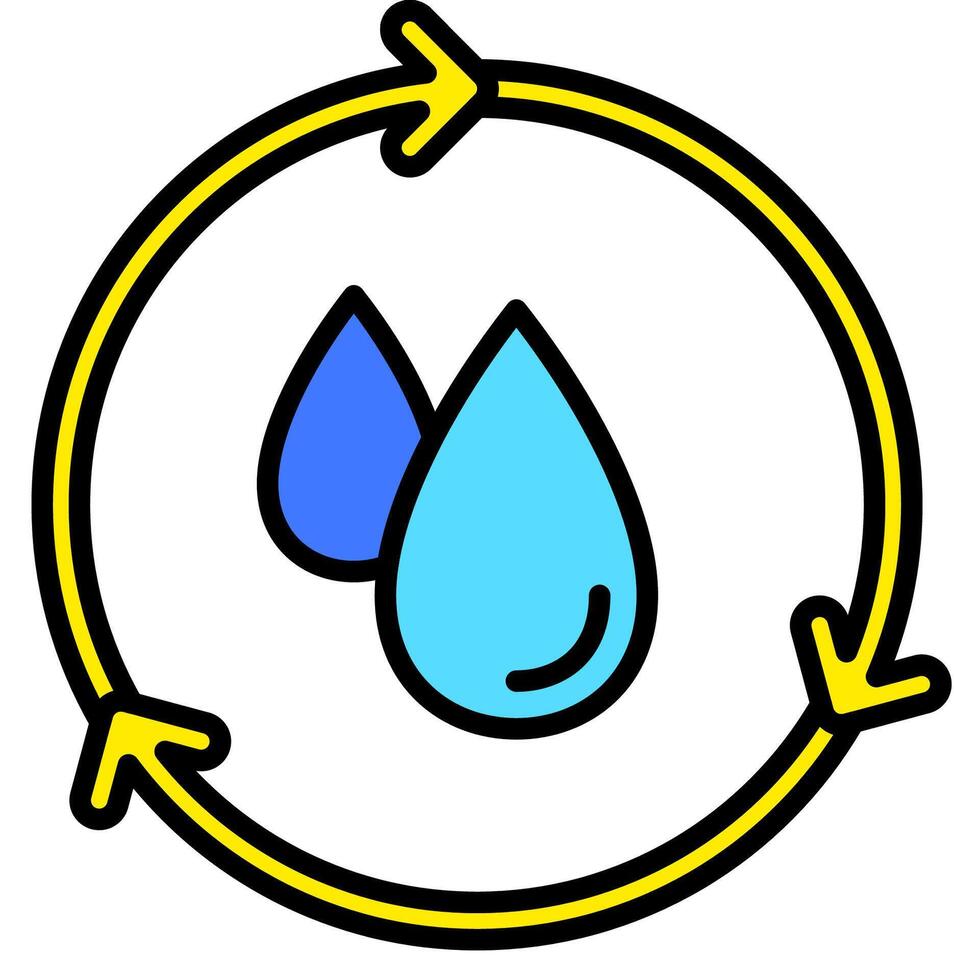 illustratiwater cycle cyclic on of vector