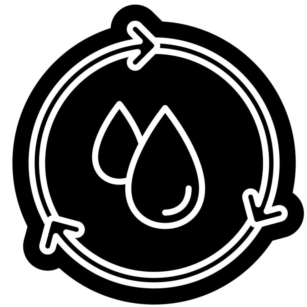water cycle cyclic solid icon vector