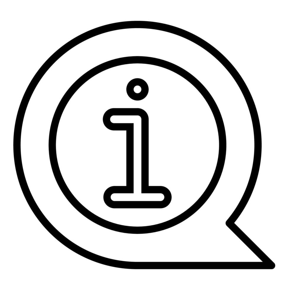 FAQ information outline icon vector