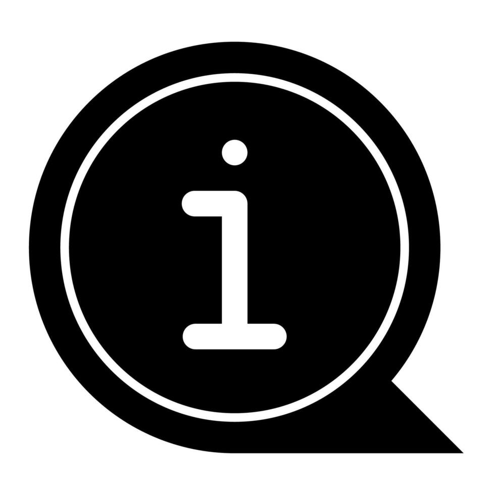 FAQ information glyph icon vector