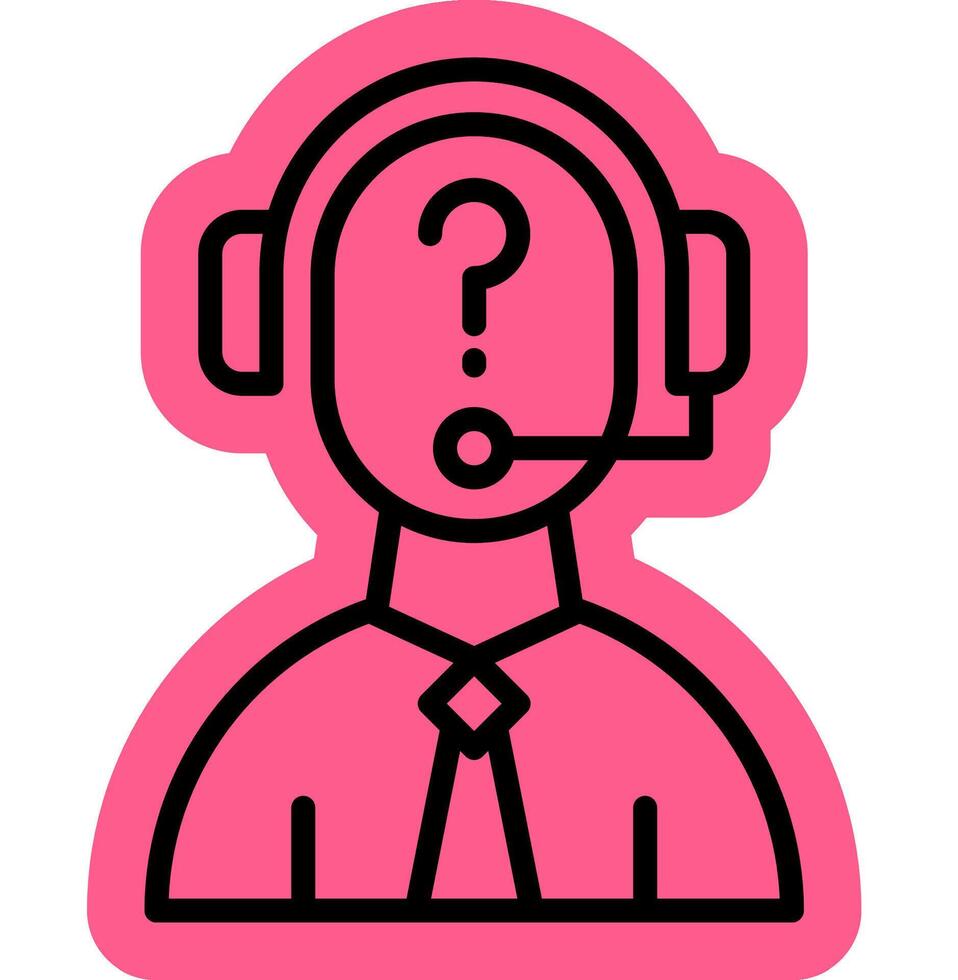 FAQ assistance support outline color icon vector