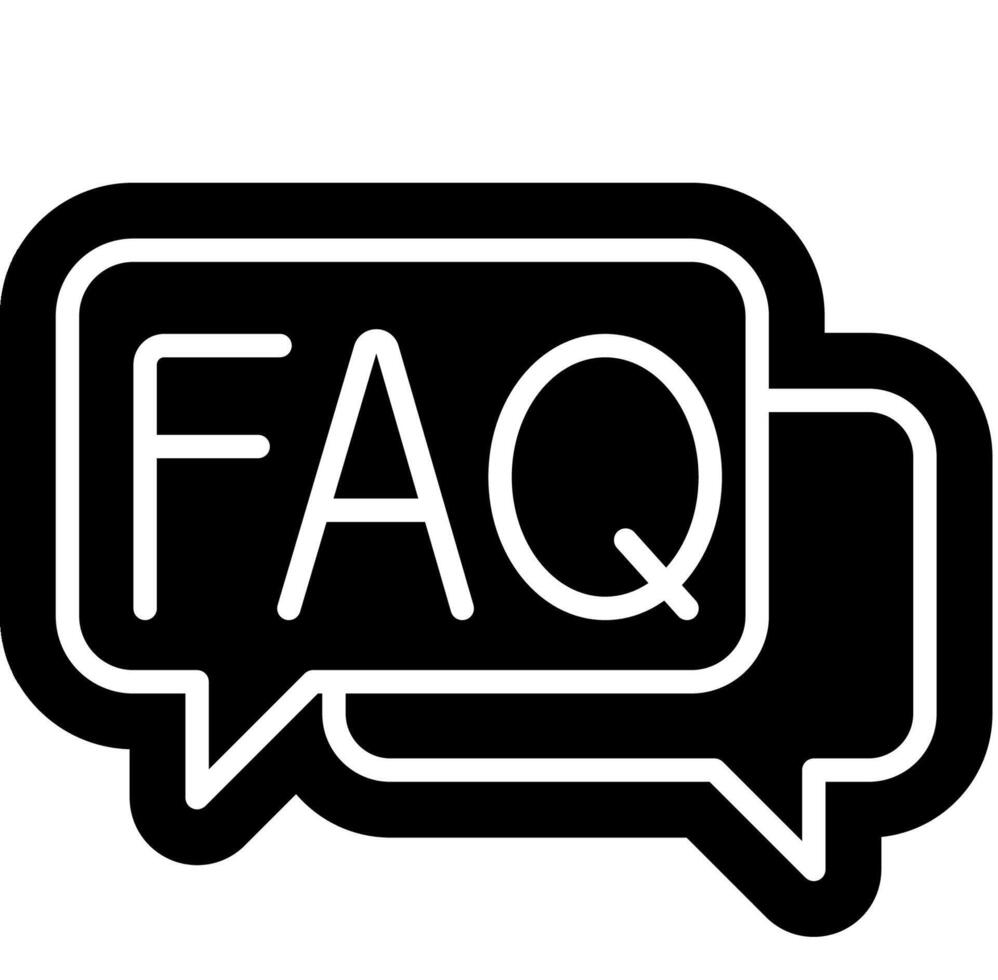FAQ service support solid icon vector