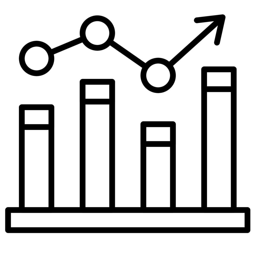 Stock Investment analysis outline icon vector