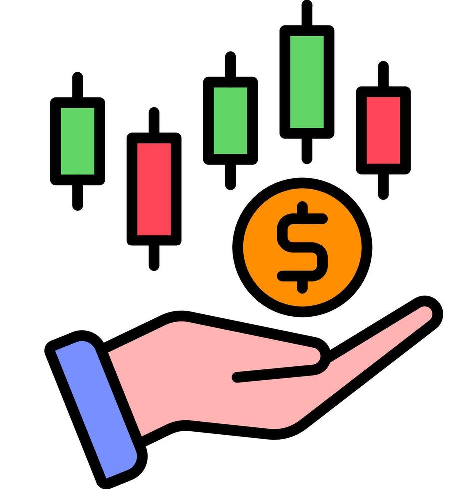 illustration of Stock Investment graph vector