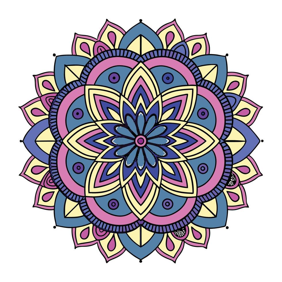 Illustration of a set of mandala design vector