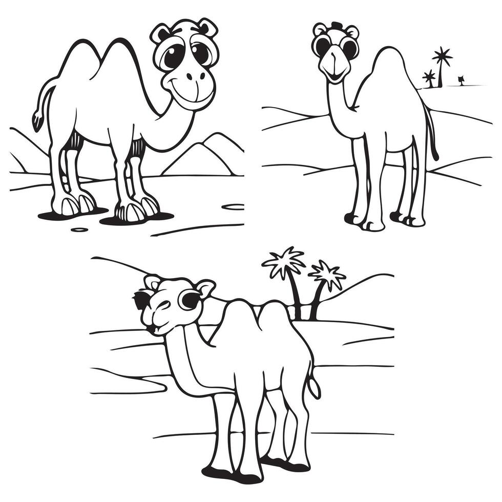 Camel animal cartoon vector