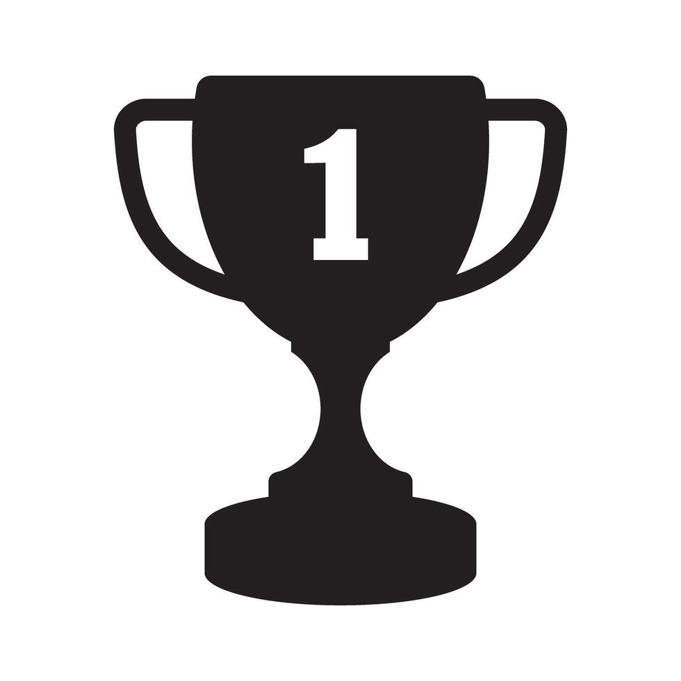 First place icon. Trophy cup, winner cup icon. vector