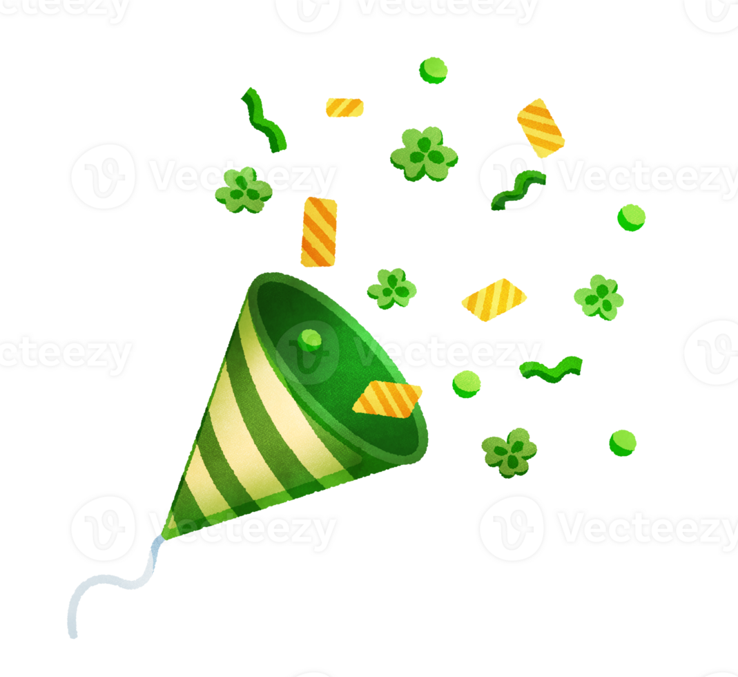 Whimsical Green confetti Illustration png