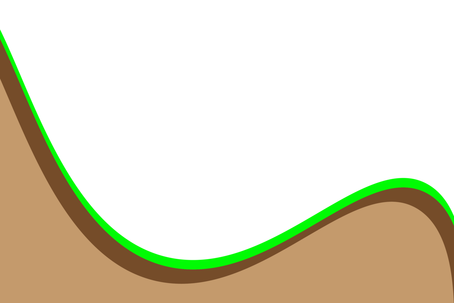 brown and green wave on a transparent background png