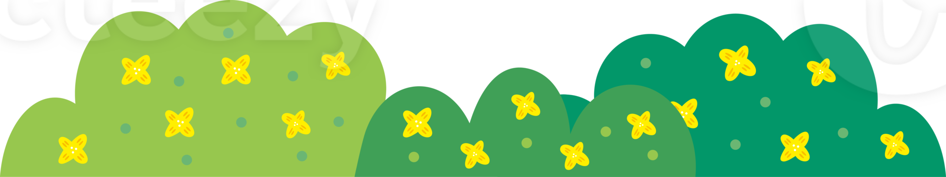 Flat Bushes with Yellow Flowers png