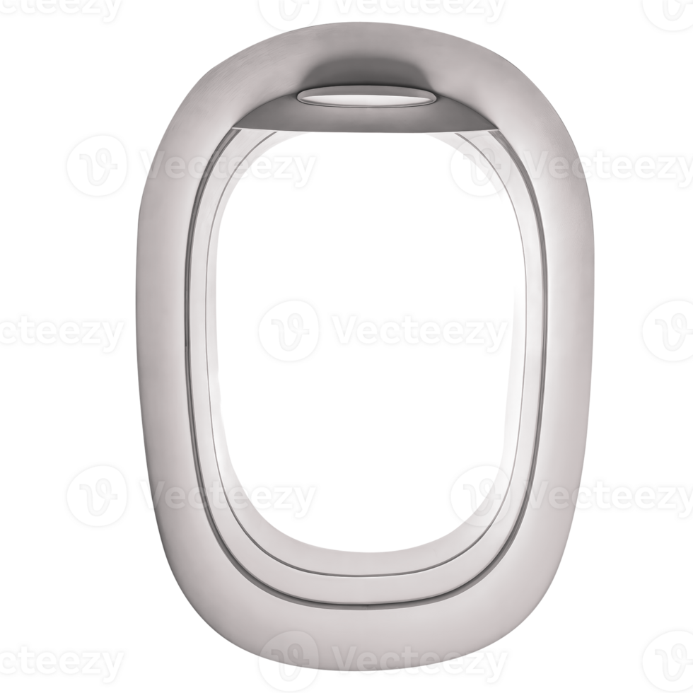 An image featuring an airplane window set against a transparent background png