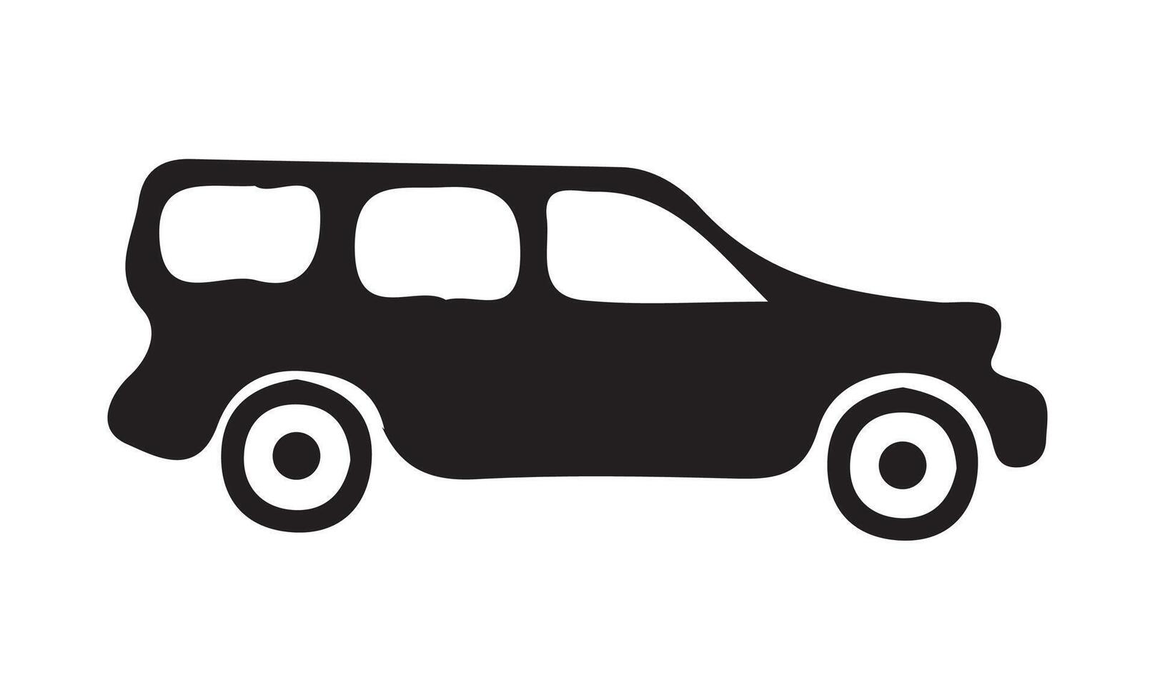 Car silhouette icon. Front view. vector